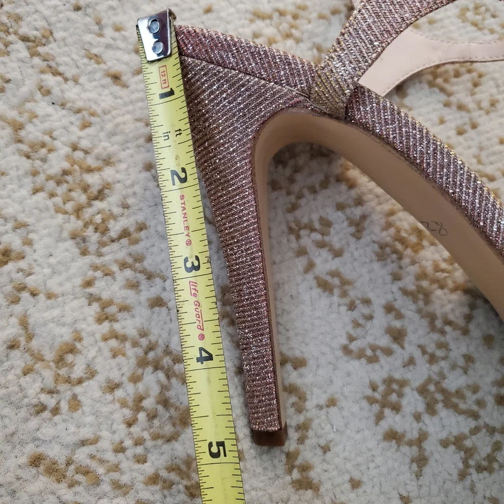 NINE WEST Ditch Him Platform Glitter Heels 8.5